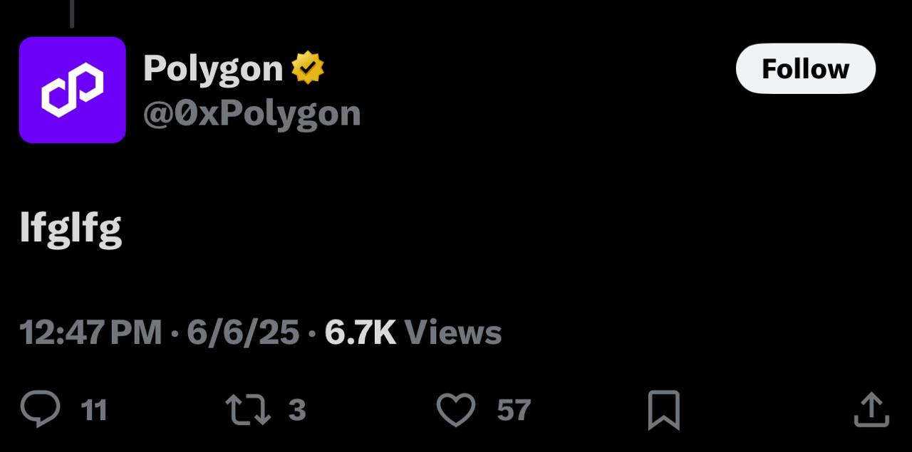 Polygon social media post