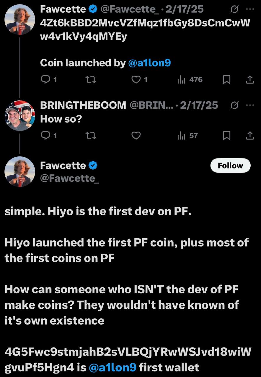 Twitter conversation about PF development